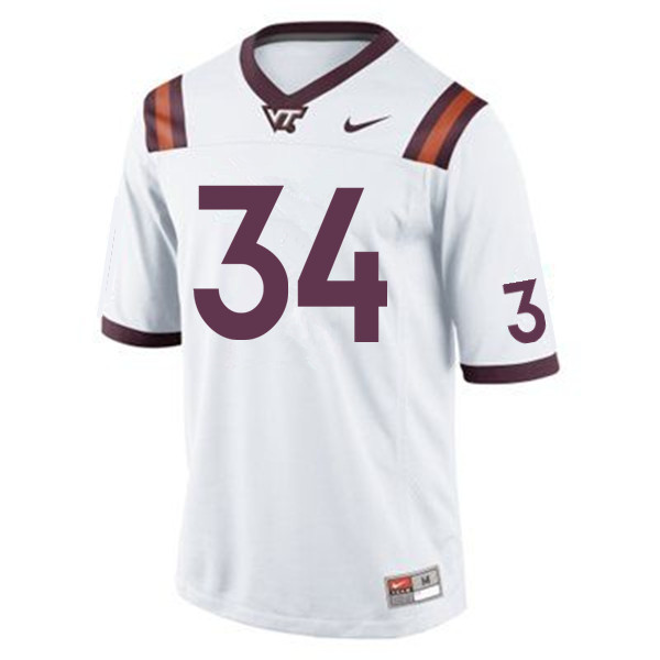 Men #34 Alan Tisdale Virginia Tech Hokies College Football Jerseys Sale-Maroon